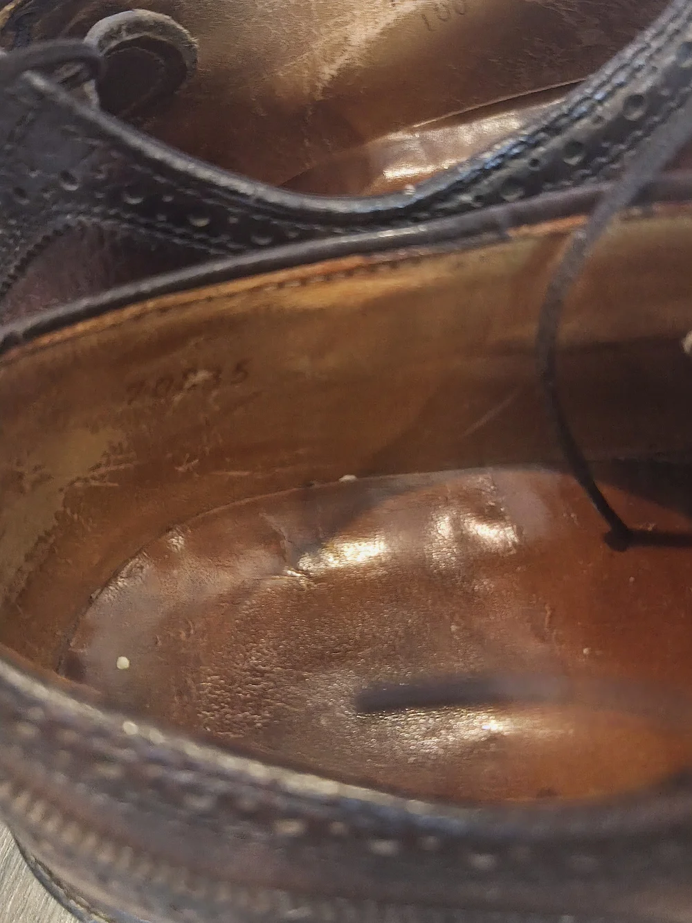 Vintage Florsheim Imperial Kenmoor Brown Pebble Grain Shortwing 7.5 D